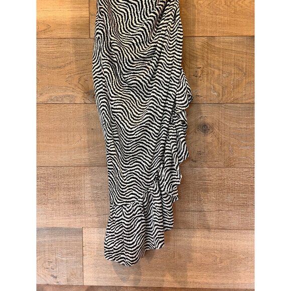 NEW CINQ A SEPT Cinq A Sept Soliel one-shoulder ruffled dress SIZE 2 - Picture 5 of 10